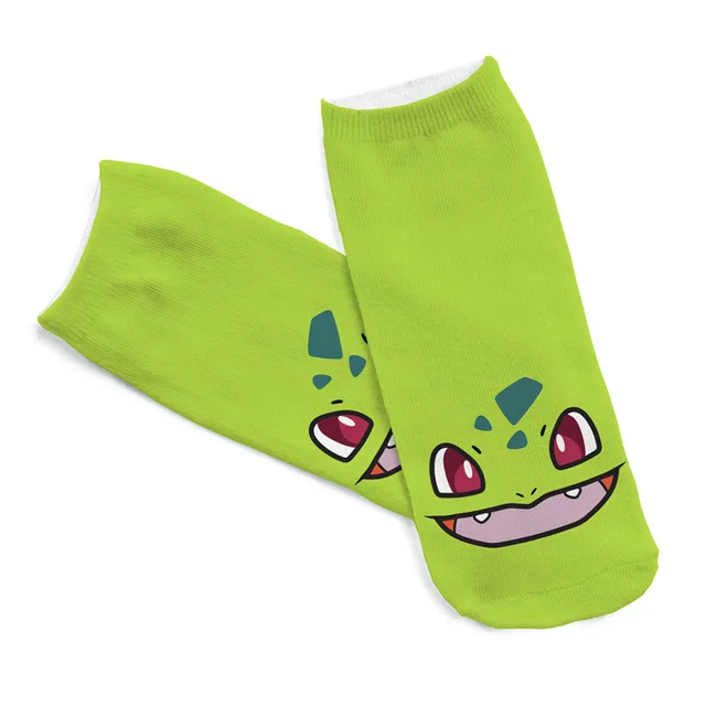 Cute Pokemon Pikachu Figure Cotton Socks Pokemon Squirtle Charmander Bulbasaur Anime Cosplay Men Women Ankle Cotton Socks 9