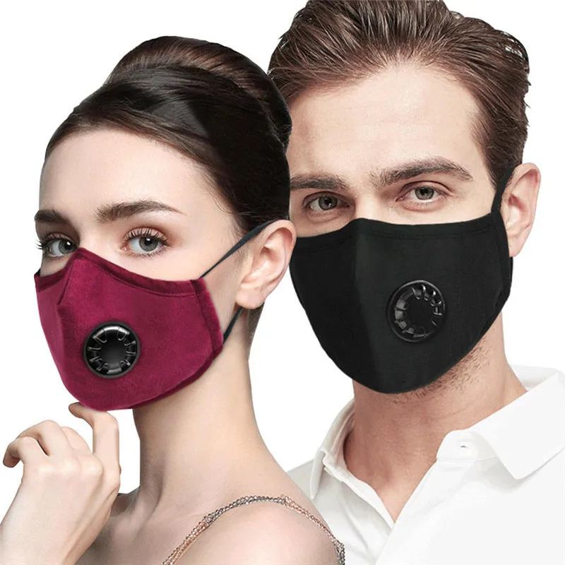 

N95 Washable Mask Stereo Anti-PM2.5 Mask 2 Filter Breathing Valve Anti-Haze Thin Fleece Mask Dust-proof and Breathable
