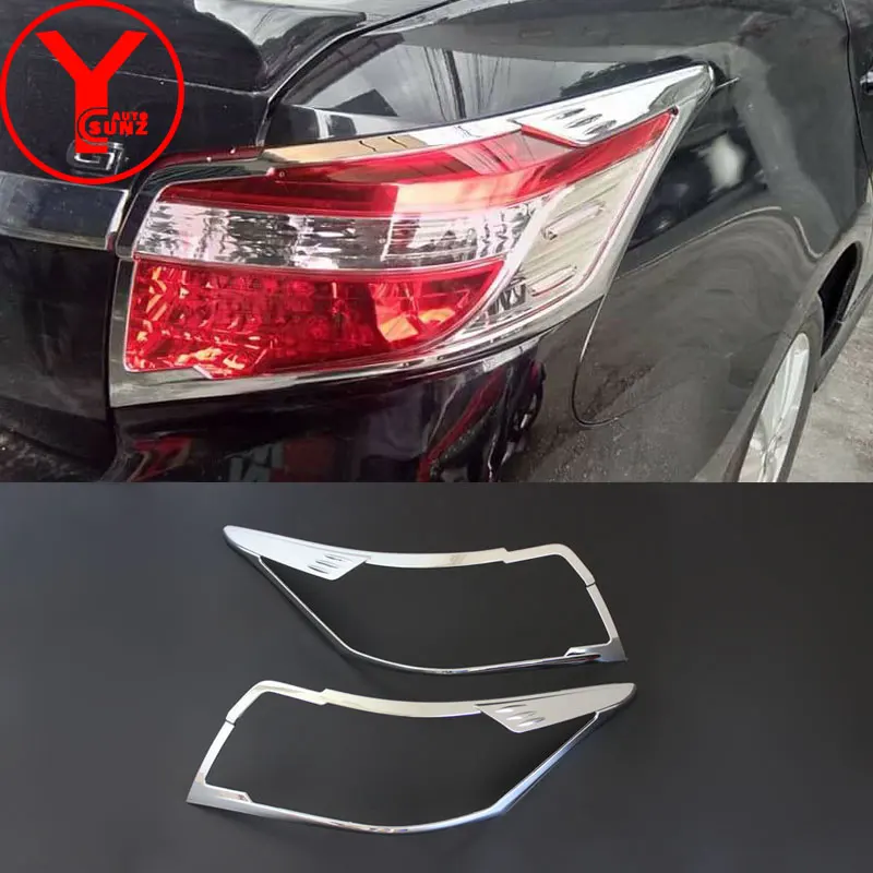 Задний фонарь крышка для Toyota Vios седан 2014 2015 2016 хром автомобиль Стайлинг запчасти