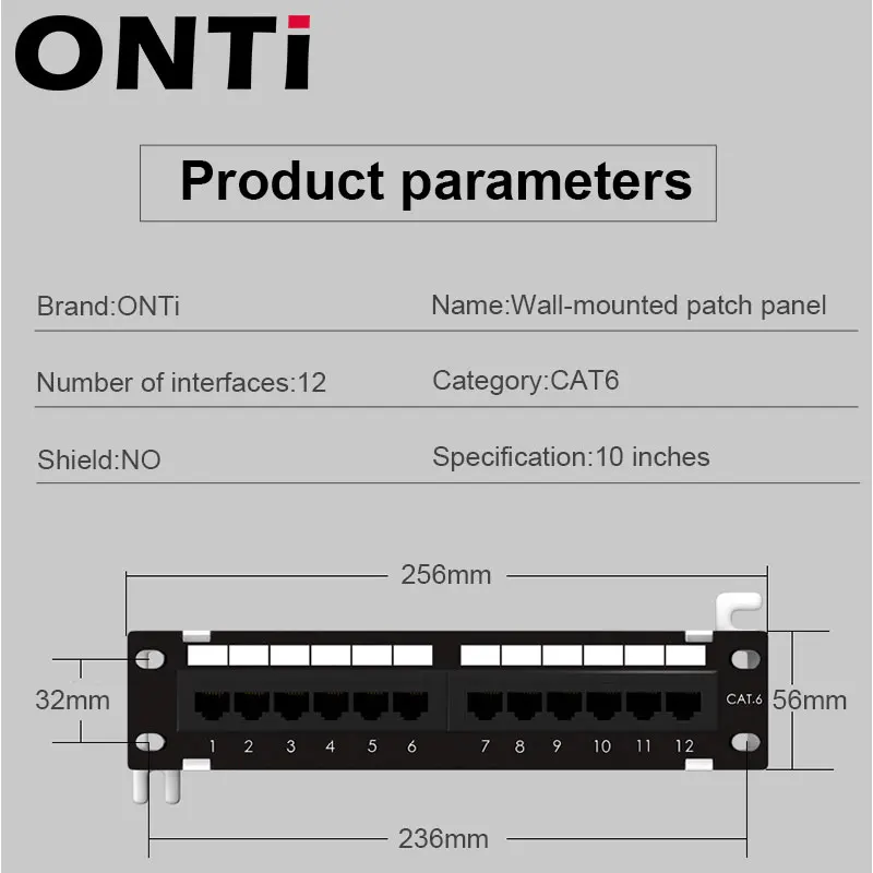 Набор сетевых инструментов ONTi 12 портов CAT6 коммутационная панель RJ45 сетевое
