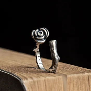 

S925 Rose Open Adjustable Ring