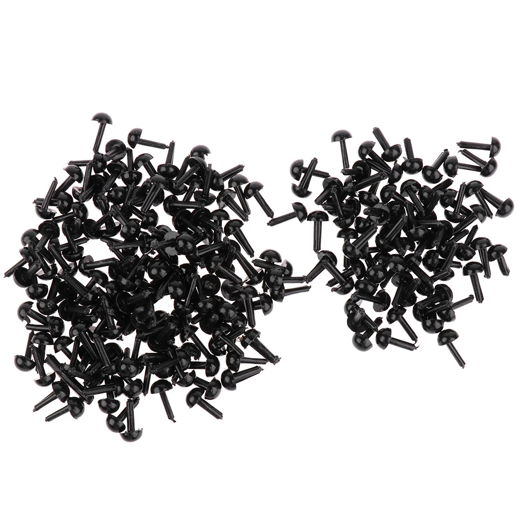 200x Black Plastic Safety Eyes Toy for Teddy Bear Doll Stuffed Animal Making DIY