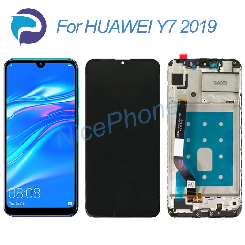 ЖК дисплей для Huawei Y7 2019 экран с рамкой Prime Sceen|Экраны мобильных телефонов| |