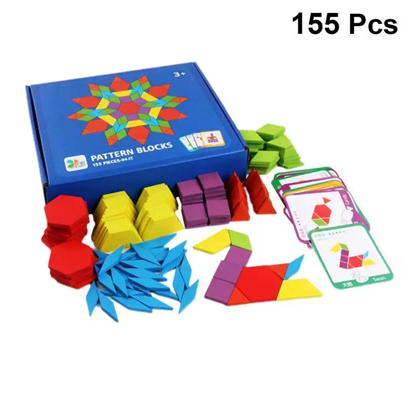 1 Набор головоломка Tangram ранняя образовательная Классическая красочная деревянная головоломка Дошкольная игрушка познавательная головоломка для девочек