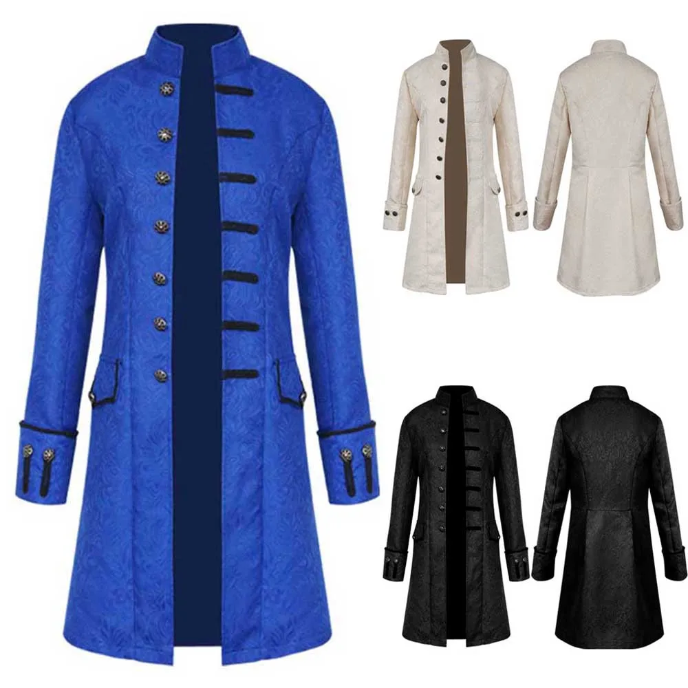 Осенне-зимний мужской теплый винтажный пиджак-фрак, пальто, пуговицы для верхней одежды, пальто, водонепроницаемая ветрозащитная зимняя куртка для мужчин
