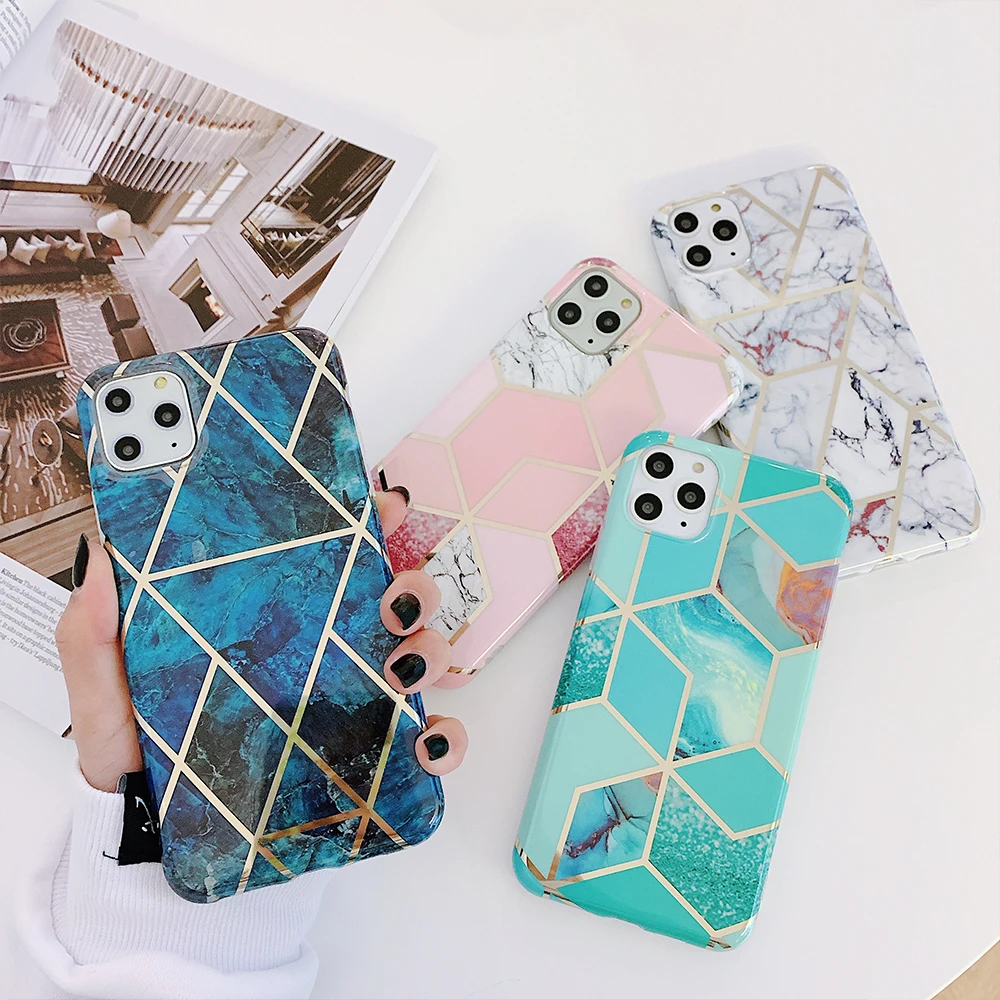 

Luxury Marble Phone Case For Apple iPhone X XR XS 11 Pro Max i 8 7 6S 6 Plus Cover Case Cute Soft Silicone i6 i7 i8 Plus Cases