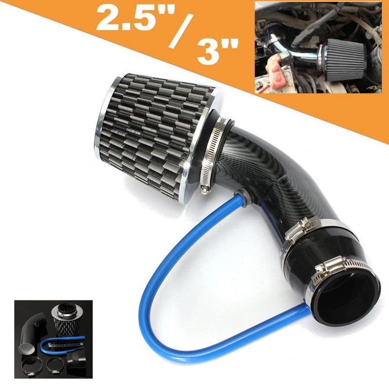 UNIVERSAL CAR COLD AIR INTAKE FILTER ALUMIMUM INDUCTION KIT PIPE HOSE SYSTEM