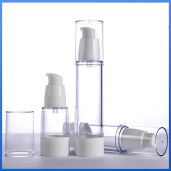 

15ml 30ml 50ml Empty Plastic Cosmetic Bottle Travel Liquid Bottles Transparent Airless Pump Vacuum Toiletries Makeup Container