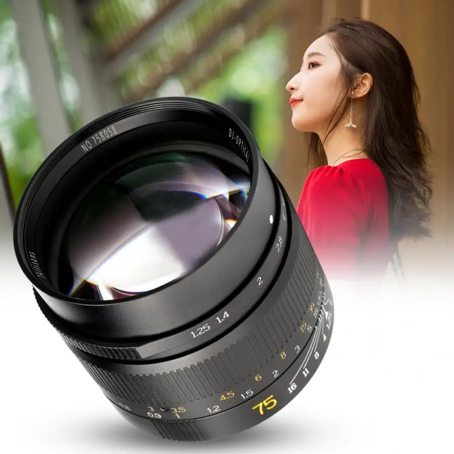 7 ремесленников 75 мм F1.25 ручной фокус объектив для Leica M-Mount камеры s объектив камеры