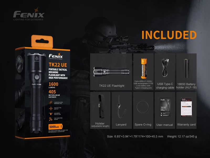 Fenix TK22 UE Portable Tactical Flashlight (14)