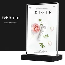 A6 акриловый постер держатель меню наклонный на Perspex листовый дисплей подставки Настольный Счетчик Держатель плаката подставка для знаков