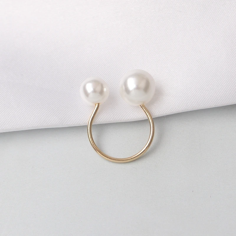 2025 Fashion Style G293 Anello di perle alla moda regolabile aperto da sposa Gioielli da donna_voghion.com