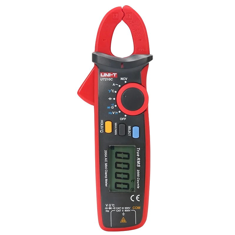UT210C Uni-t UT210A/UT210B/UT210C/UT210D/UT210E Мини цифровой клещи переменного/постоянного тока Напряжение True RMS Авто Диапазон VFC Емкость - Color: UT210C