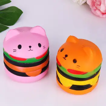 

Scented light fragrance Hamburger Cat Slow Rising Squeeze Toy Kids Adult Stress Reliever lovely home decor