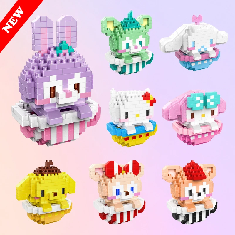 

new block toy hc famous cartoon design gift brick cat animal style building blocks 377 pcs cap