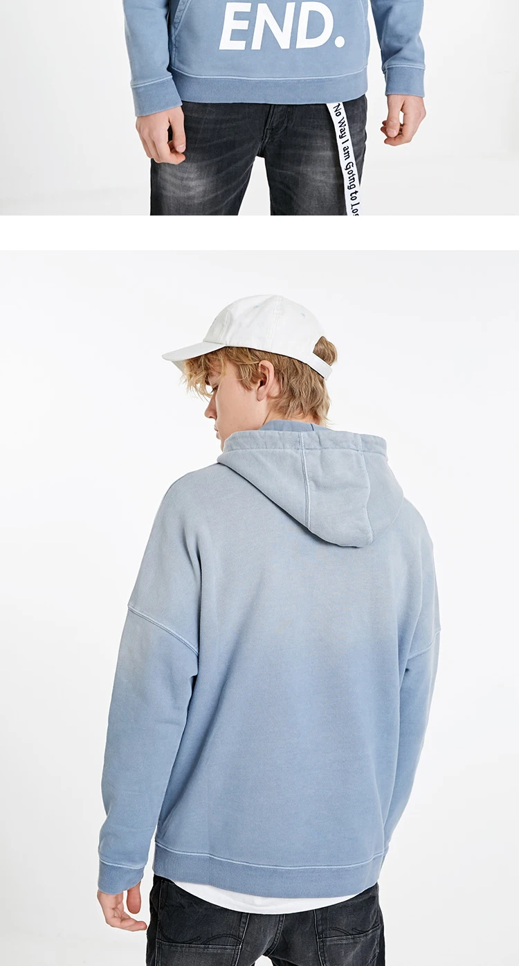 JackJones Мужская зимняя Свободная Толстовка градиентной расцветки мужская одежда | 219133537