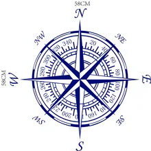 Персонализированные и компас наклейки на стену гостиная мобильное украшение для комнаты экологически чистый съемный водонепроницаемый Adh