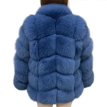 

Real Fox Fur Coat Women Winter Thick Fur Coat Fashion High Quality Natural Big Fur Coat