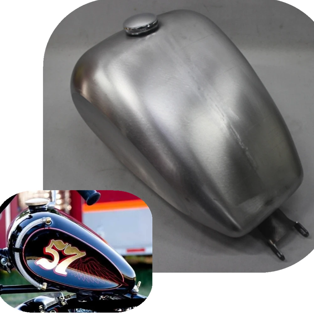Petrol Gas Fuel Tank 7L For Harley Motorcycle Modified 8cm Mid Waist  Handmade Unpainted Universal Vintage Retro Motorbike Can - AliExpress