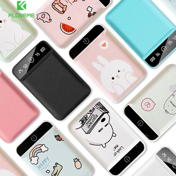 FLOVEME 4800 12000mah パワーバンクポータブルかわいい漫画 Poverbank iphone シャオ mi mi 携帯電話バッテリー Powerbank デュアル USB 充電