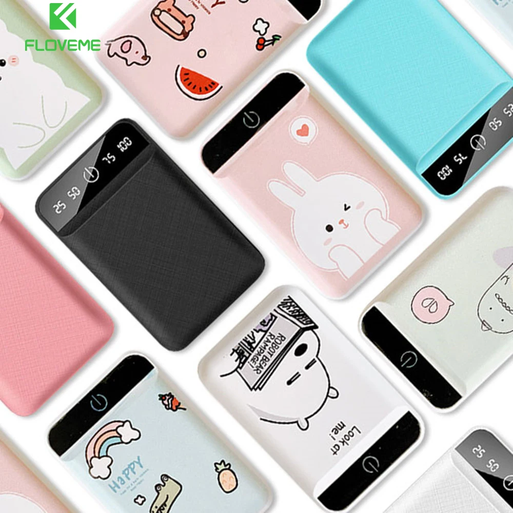 FLOVEME 4800mAh Power Bank Tragbare Nette cartoon Poverbank für iPhone Xiao mi mi Handy Batterie Po