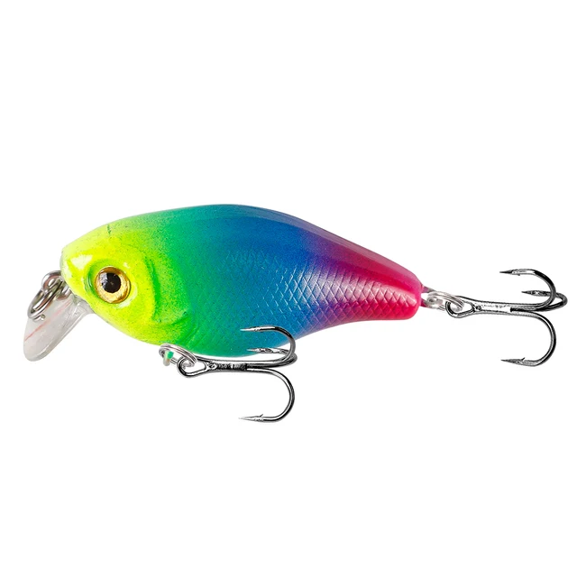1Pcs/lot 46mm 4.5g Fishing Lures Hard Bait Minnow Fishing Lure Bass Crankbait Swimbait Trout Crank Baits with 12# hooks Tackle 8