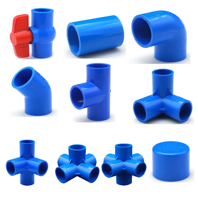 Pvc Waterleiding Fittingen Plastic Joint Water Delen Union End Cap Kogelkraan Elleboog Tee 5 6 manier Connector|Wateraansluitingen voor de tuin| -