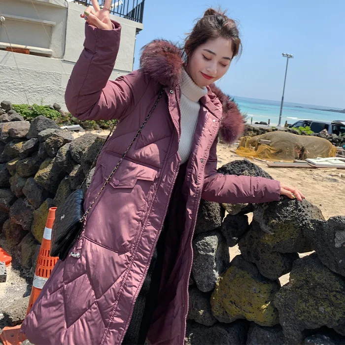 

2019 Winter down Jacket Cotton-padded Clothes Women's Korean-style Large Fur Collar Fashion Loose Students Thick Cotton Overcoat