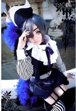 Аниме Kuroshitsuji Черный Дворецкий книга цирка Косплей Ciel Phantomhive Костюм Полный