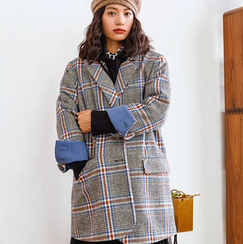 

M8165 Autumn New Style Designer Brand Origional Retro Important Customizable-Long Pattern Suit