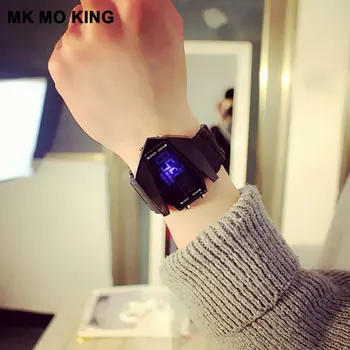 

Couple Watches LCD Multifunction Fashion Men's Sports Watch Colorful Cool Personality Lady Airplane Clock Bracelet Gift Montre