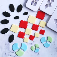 3 pçs plástico cortador de argila hexágono/redondo/quadrado/escalas de peixe forma geométrica corte molde designer diy brinco polímero cerâmica ferramenta