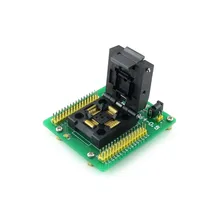 STM8-QFP64-0.5, adaptador do programador com uma placa simples, especialmente para o microcontrolador stm8 no pacote qfp64 (passo de 0.5mm)