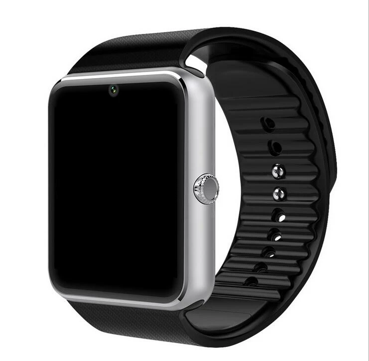 Умные часы GT08, синхронизация уведомлений, поддержка sim-карты TF, bluetooth-подключение, Android телефон, умные часы из сплава 1yw - Цвет: Black Silver