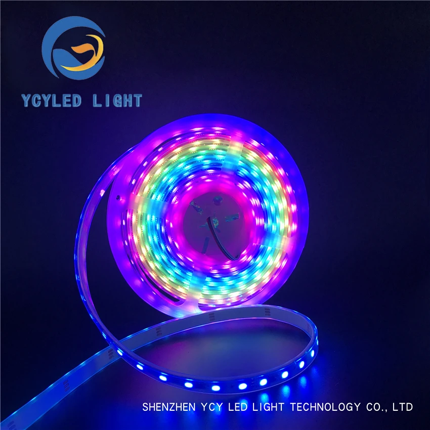 5 10 20 метров 5050 sm16703 ws2811 адресная rgb-светодиод полосы 30/48/60 гибкая светоидиодная