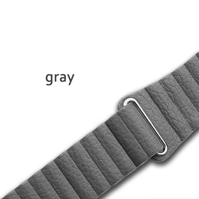 gray Современный ремешок с пряжкой для apple watch 44 мм 40 мм iwatch 42 мм 38 мм браслет из натуральной кожи ремень для apple watch 5 4 3 2 1 - Цвет ремешка: gray