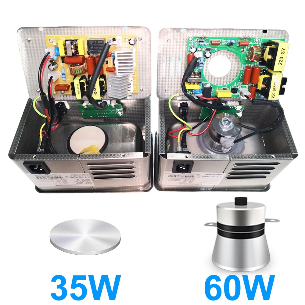 Household GA008 Ultrasonic Cleaner Stainless Steel Bath 60W Piezoelectric Transducer Glasses Cellphone Board Jewelry Washer