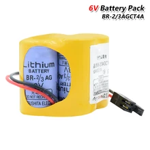 6 вольт BR-2/3AGCT4A аккумулятор 4400mAh A98L-0031-0025 PLC литий-ионные батареи сухой аккумулятор для системы будильника в реальном времени