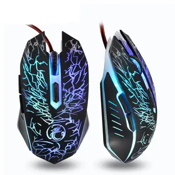 

IMICE X5 USB Wired Mice 7 Colorful 6 Buttons LED Breathing Light Optical Ergonomic 2400DPI Gaming Mouse For PC Laoptop