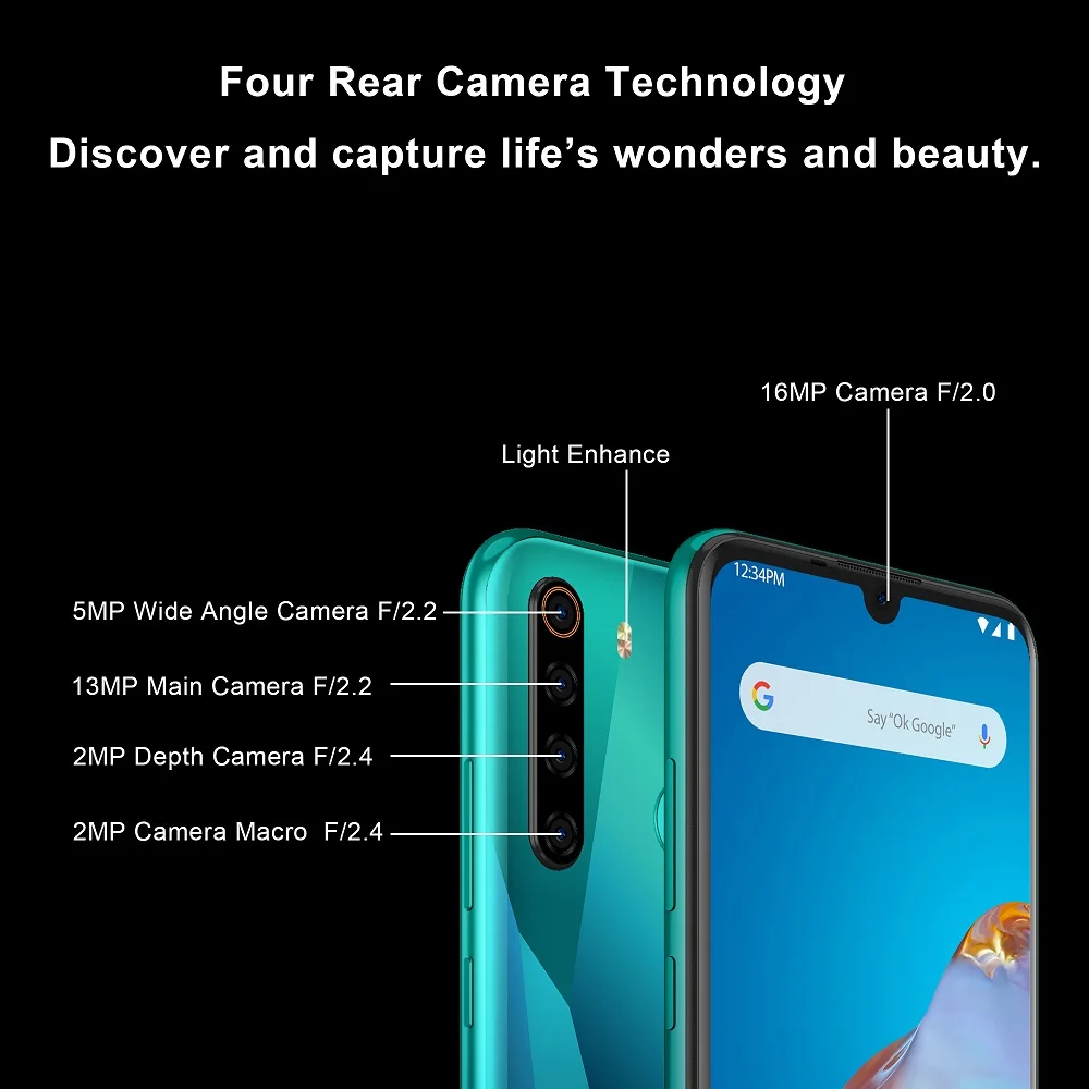 POPTEL P1 6.3 Inches FHD+ 16MP Camera Cellphone 4000mAh Mobilephone 4G Celular Gaming Mobile Android Smart Phones