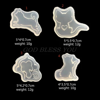 

Cat Dog Monkey Silicone Mold Cake Fondant Resin Pendant Jewelry Making Tools Drop Shipping