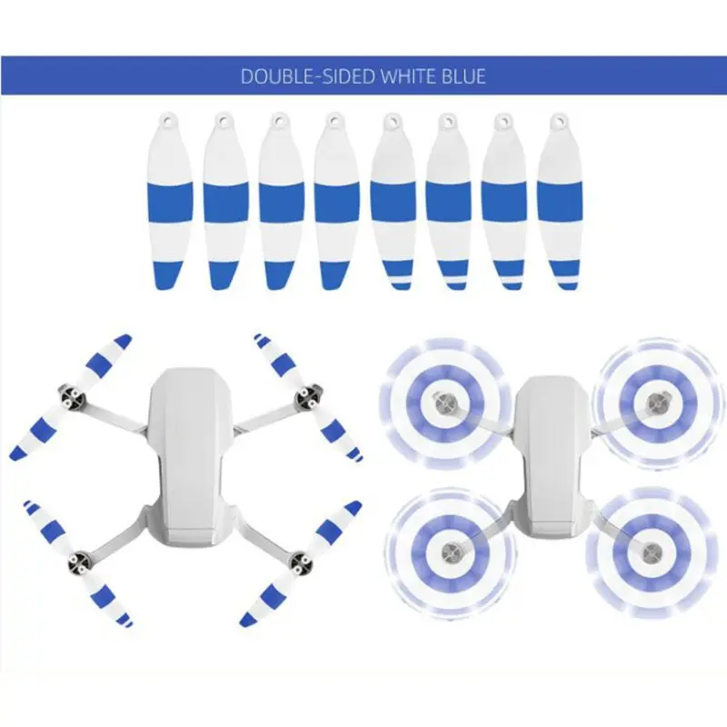 OOTDTY 1/2/4 пары цветной пропеллер с низким уровнем Шум Быстрая настройка Prop лопасти для DJI Mavic мини-Дрон комплект аксессуаров