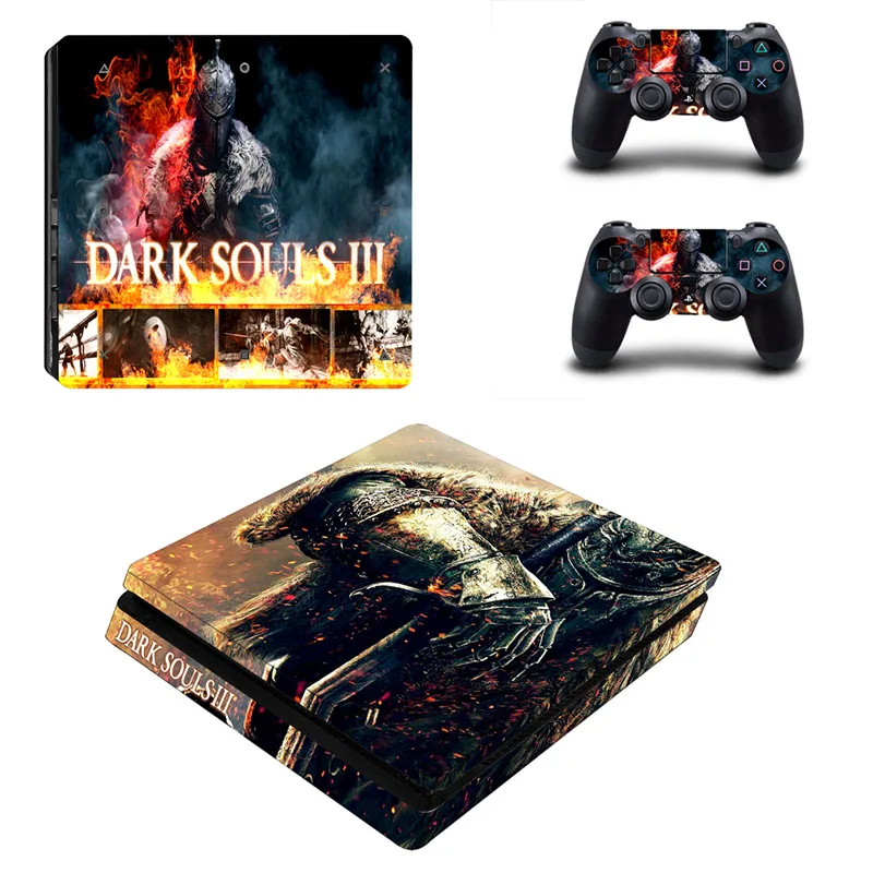 Dark Souls PS4 тонкий стикер кожи для sony playstation 4 консоль и контроллеры PS4 тонкий стикер кожи наклейка
