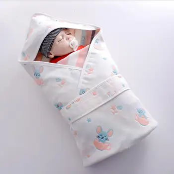 

Spring Autumn Newborn Blanket Muslin gauze baby blanket swaddling quilt cotton Stroller Bed Accessories baby product 11 Colors