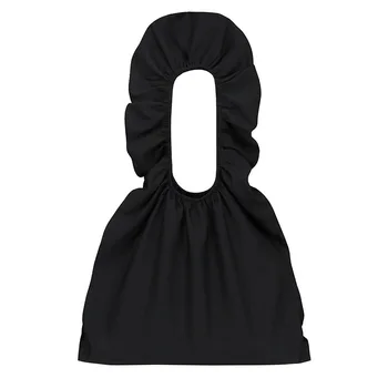 

Women shopping bag cute ruffled canvas totes beach bag summer Lotus leaf casual totes handbag beige black 2020 summer new