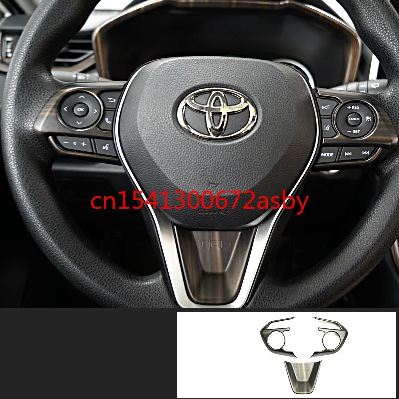

For Toyota 2020 rav4 Steering wheel button modified decorative frame car interior sticker sequins
