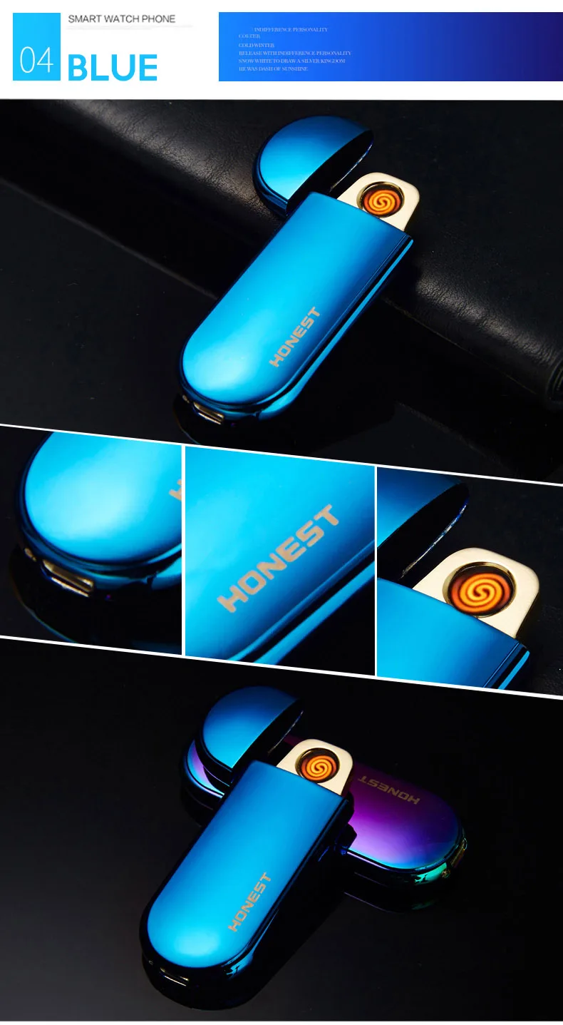 Перезаряжаемая Зажигалка сенсорная Индукционная креативная ультратонкая USB Сигарета Вольфрамовая нагревательная Зажигалка электронная ветрозащитная лучший подарок