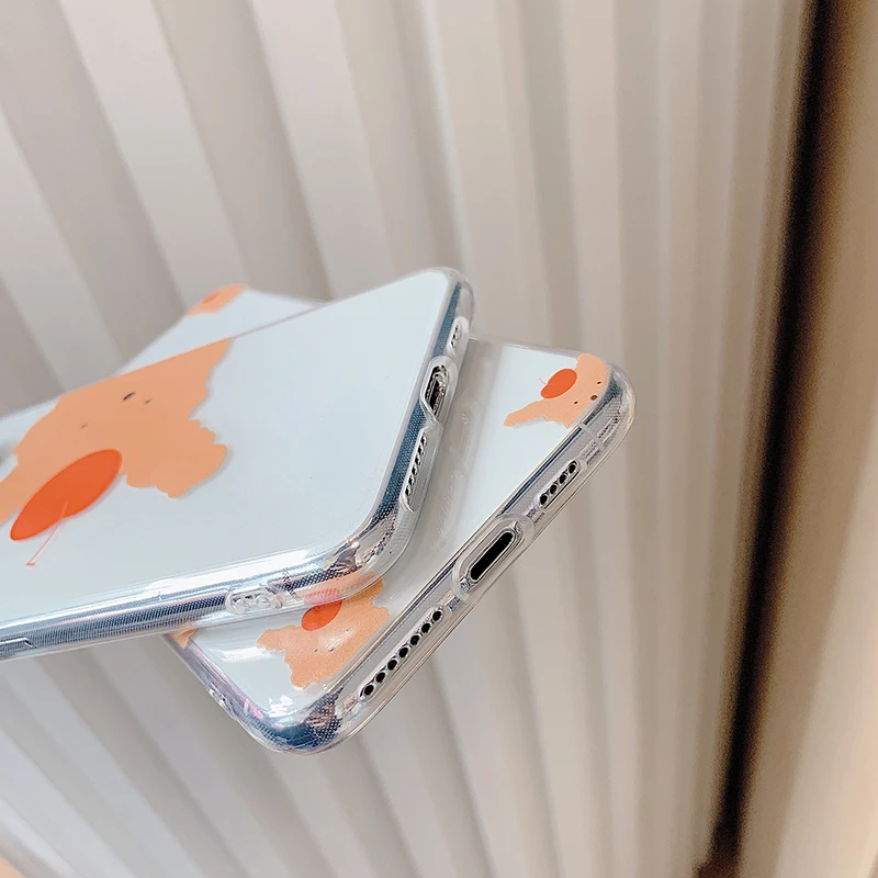 INS корейский стиль медведь мультфильм прозрачные чехлы для iPhone 11Pro Max 6 6s 7 8 Plus X Xs Max Xr 11 Pro мягкий чехол Fundas Capa