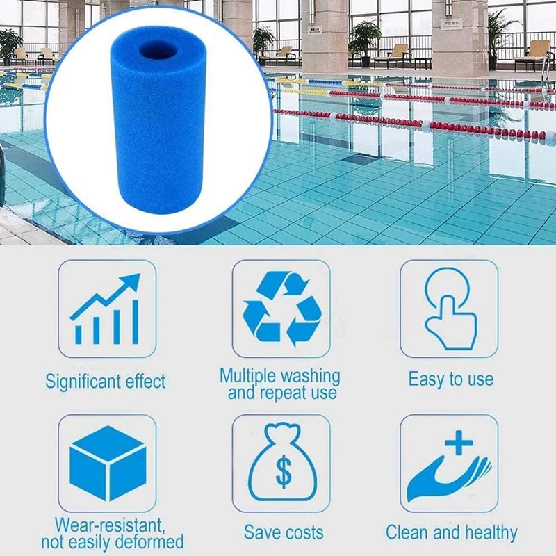 Swimming Pool Filter - Filter Cartridge Sponge for Intex Type H Filter Reusable Replacement Cartridge for Swimming Pool 3 Swimming Pool Filter - Filter Cartridge Sponge for Intex Type H Filter Reusable Replacement Cartridge for Swimming Pool 3