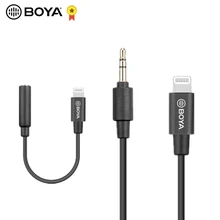 BOYA 3 5 мм TRRS мама для освещения Boya микрофон адаптер кабель